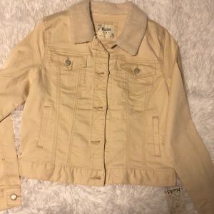 Mudd Sherpa Collar Twill Jacket